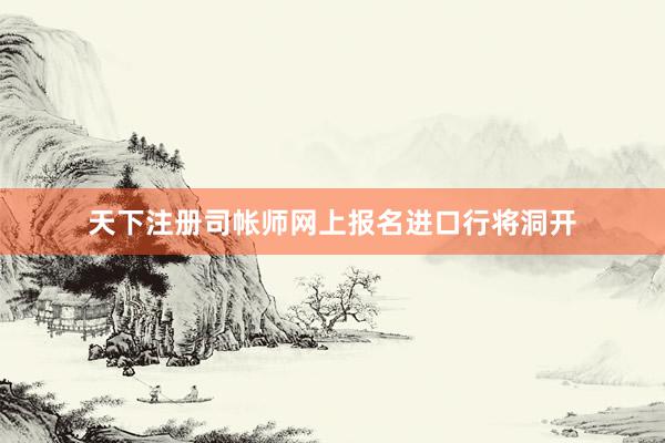天下注册司帐师网上报名进口行将洞开